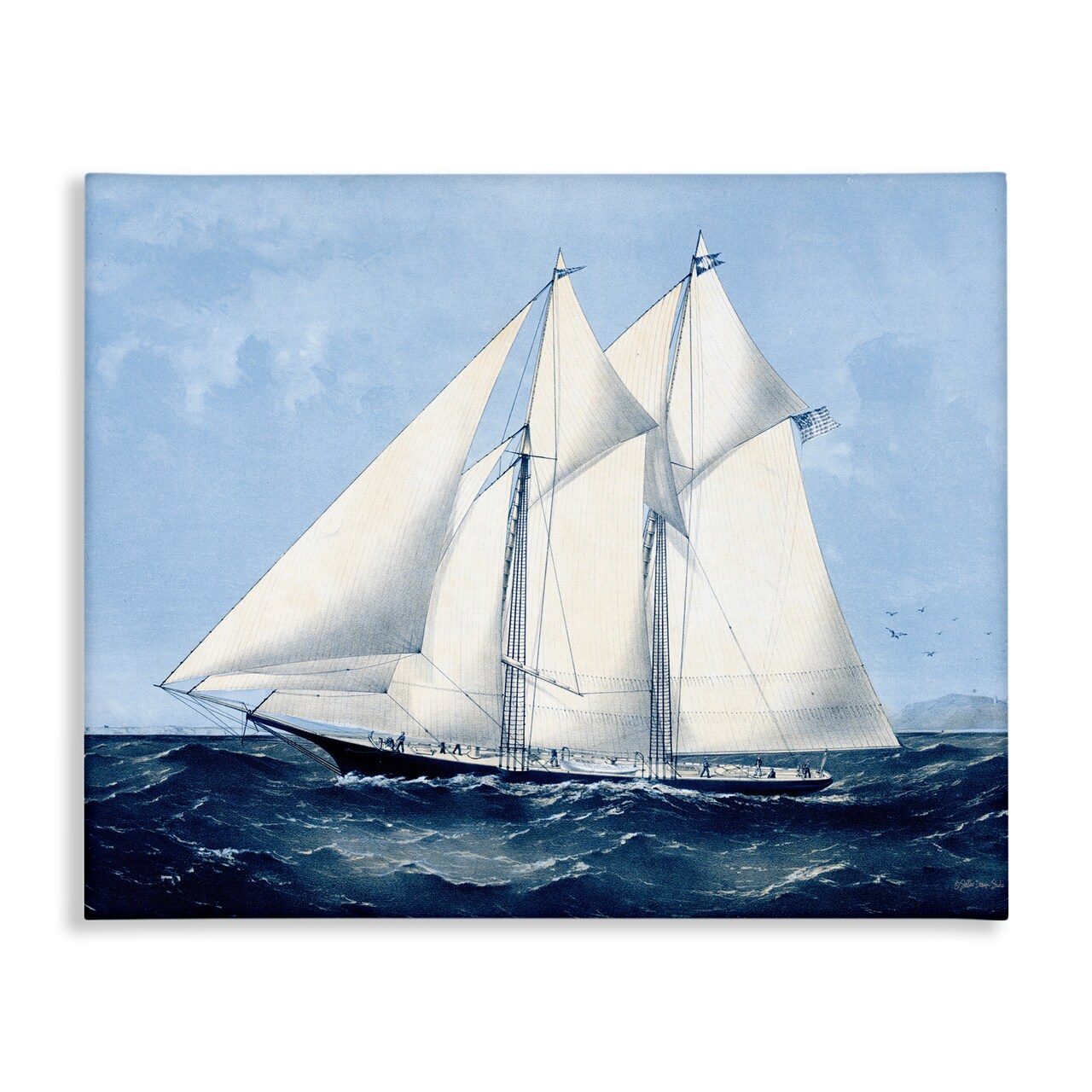 Stupell Industries Serene Sailboat on Ocean Canvas By Stellar Design Studio